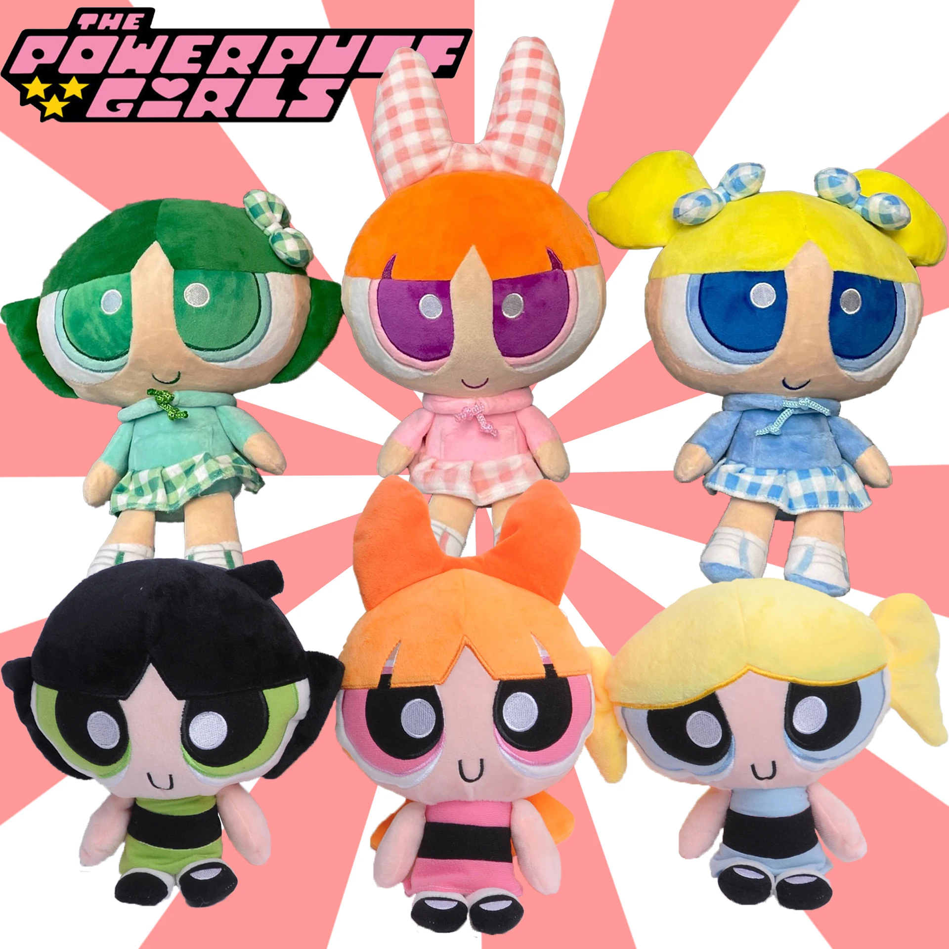 New 3pcs 20cm Cartoon The anime Powerpuff Girls Plush Toys Cute Blossom Buttercup Bubbles stuffed Plush dolls Gifts For Children