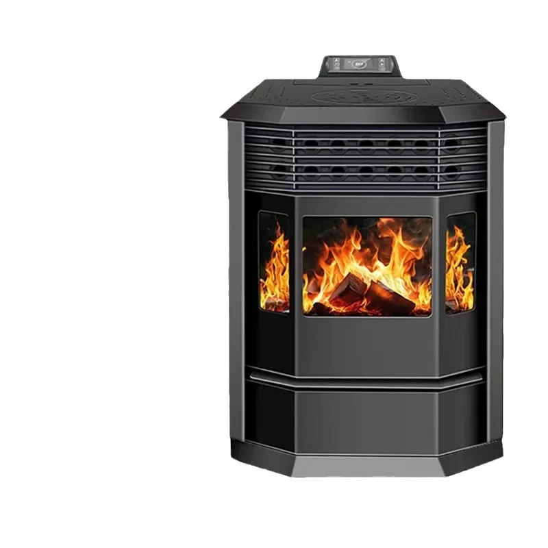 Indoor Ismart Heating Stove, Pellet Wood Stove, Timed Switch, European Style True Fire Fireplace, Three Sizes, Automatic Feeding