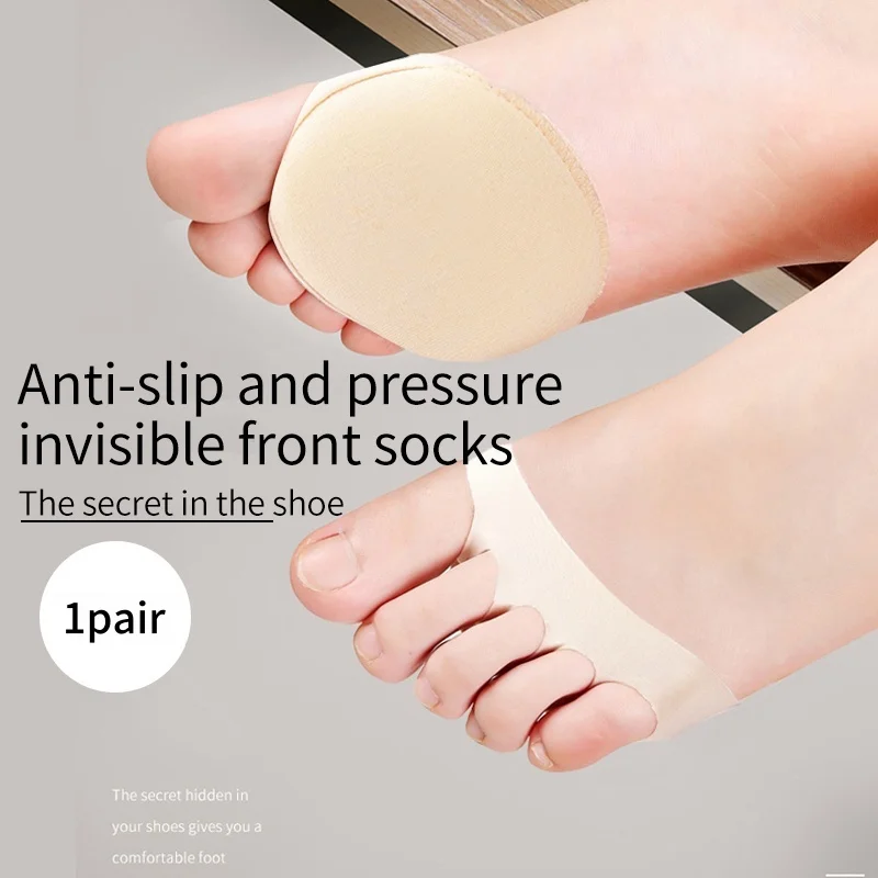 Foot Pad รองเท้าส้นสูง Forefoot Pad, Soft Invisible Metatarsal Support, Non-Slip Absorbs Shock Insole พื้นรองเท้าสบาย
