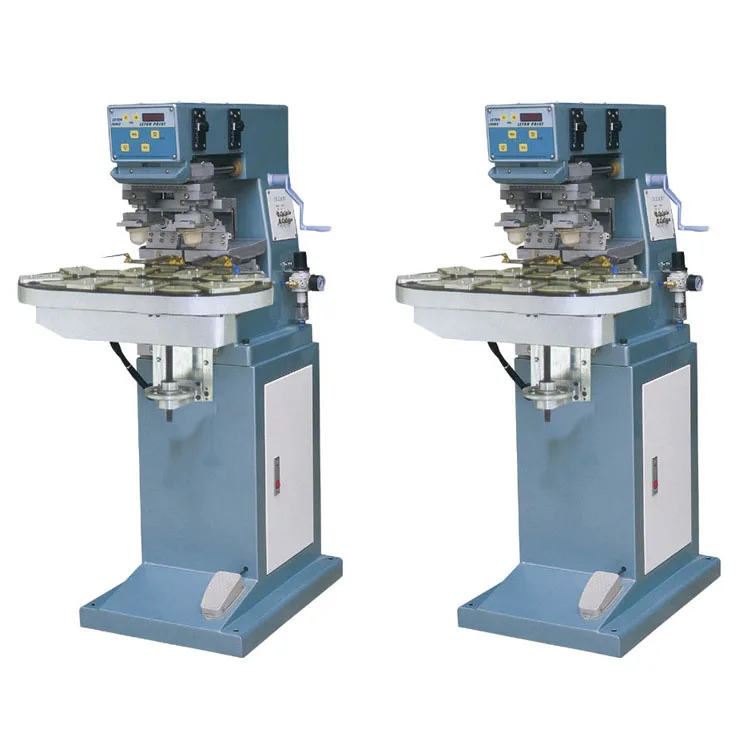 HX-P2C  2 Color New Cylinder Shuttle Pad Printing Machine for Plastic Shell Toys Stationery Electronic