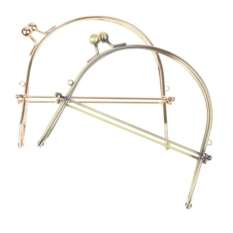 15CM Handbag Clutch Frame Metal Frame Kiss Clasp Bag Purse Handle Handbag Wallet Screw Brackets DIY Bag Accessories
