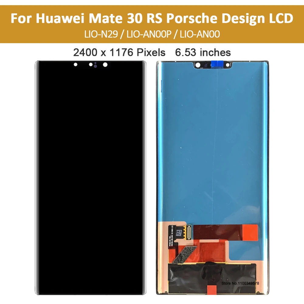 6.53 "Originele Oled Voor Huawei Mate 30 Rs Porsche Design Lcd LIO-N29 An00 Display Touchscreen Digitizer Assemblage Voor Mate30 Rs