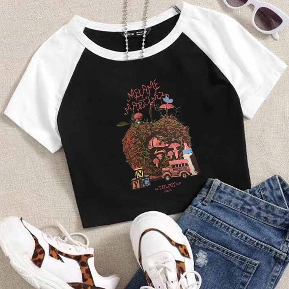 

Melanie Martinez The Trilogy Tour 2024 Portals Album Melanie Martinez Cry Baby Crop T-Shirt Girls Fashion Tshirts