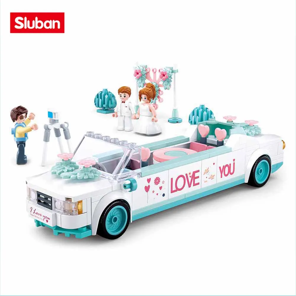 

Sluban Building Block Toys Girls Dream Wedding Car 204PCS Bricks B0767 Compatbile With Leading Brands Construction Kits