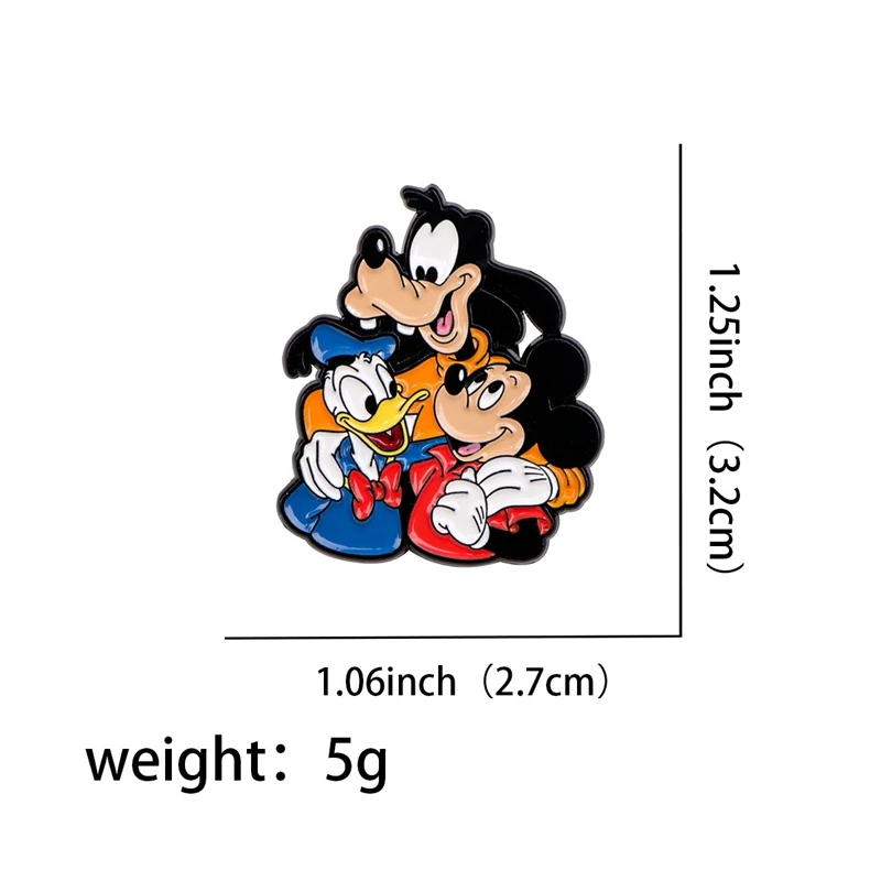 Disney Cartoon Mickey Mouse Anime Series Brooch Badge Clothing Backpack Accessories Hat Scarf Accessories Holiday Gifts