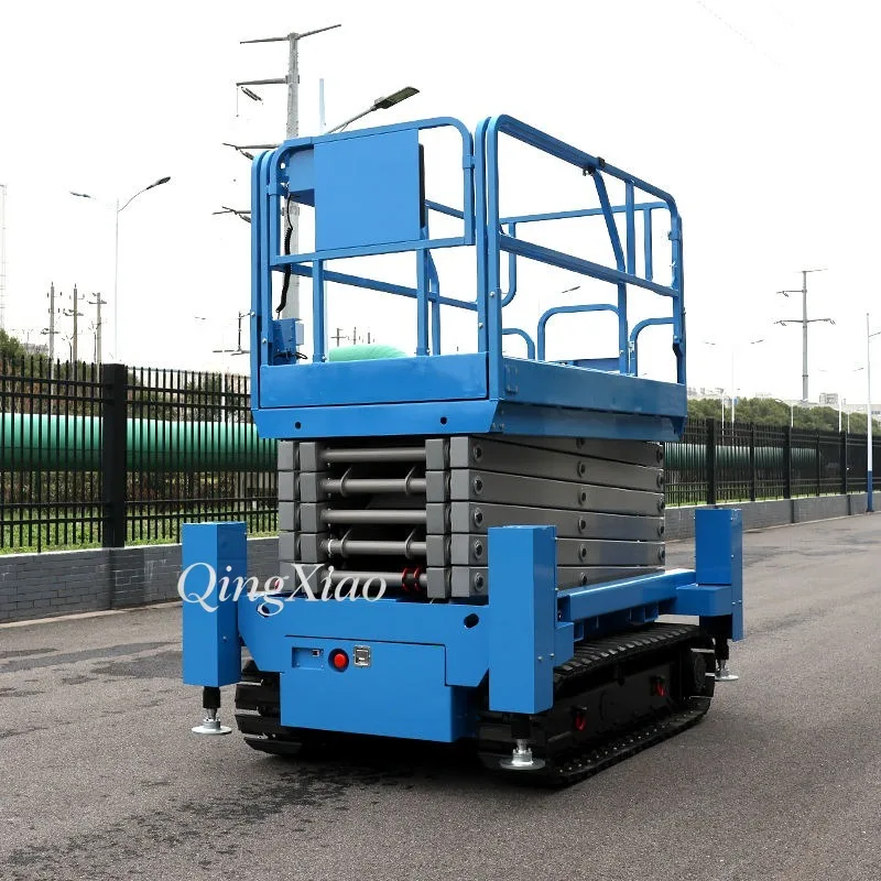 FOB Self Propelled Crawler Scissor Lift Tracked Platform Equipment For Greenhouse Work Automatic Reliable Lifting Machine