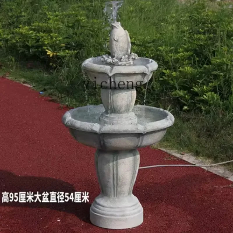 

4-10 outdoor fountain European sculpture fish pond flowing water living room decoration floor garden ornament fairy garden