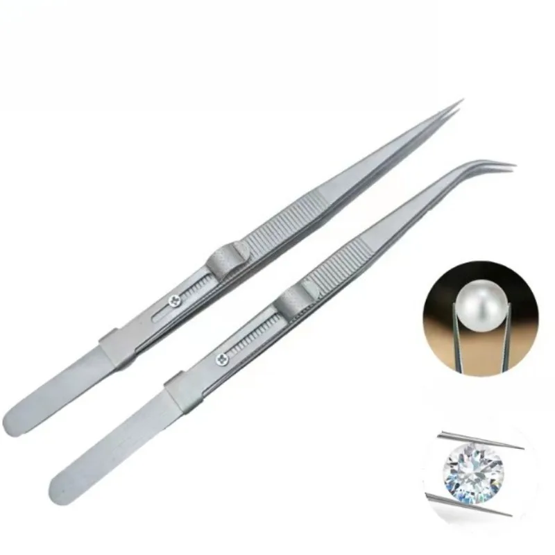 pinca-profissional-de-aco-inoxidavel-com-fivela-ajustavel-trava-deslizante-antiestatica-ideal-para-diamante-e-pedras-preciosas