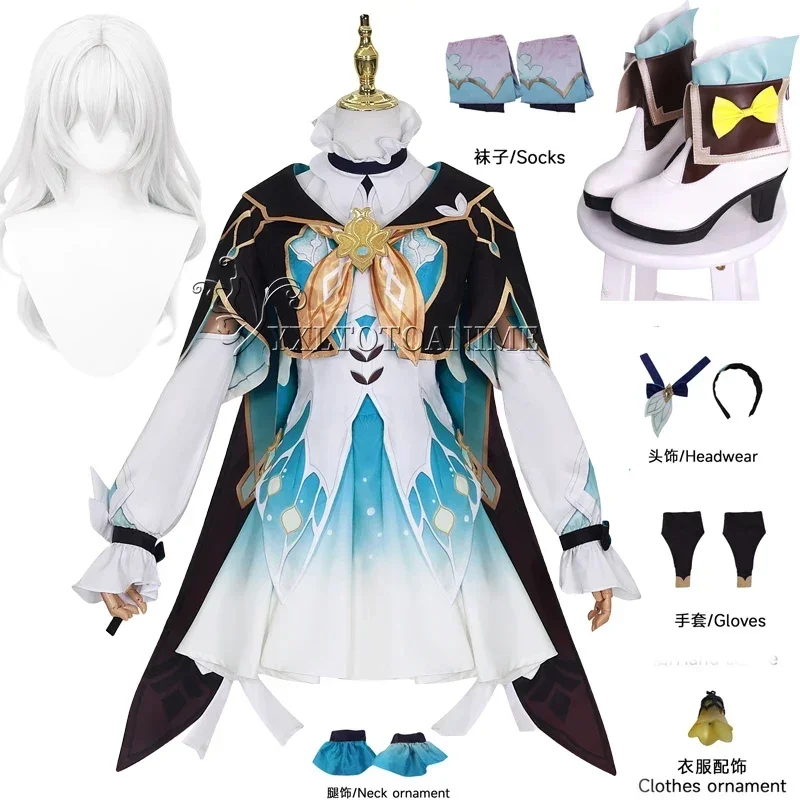 Honkai Star Rail Firefly Costume Cosplay Set completo abiti uniforme Firefly Cosplay parrucca scarpe Costume