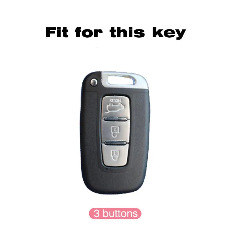 3 Buttons Smart key Case For KIA Forte Sportage K2 K5 For Hyundai Genesis Coupe Sonata ix35 Soft TPU Car Key Fob Shell Cover