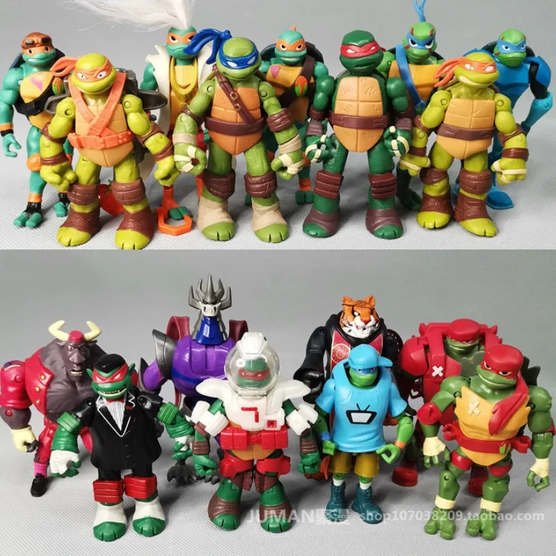 Playmates Teenages Mutant Ninja Turtles Leonardo Raphael Splinter Shredder Joint Movable Doll Anime Villain Figures Model Toys