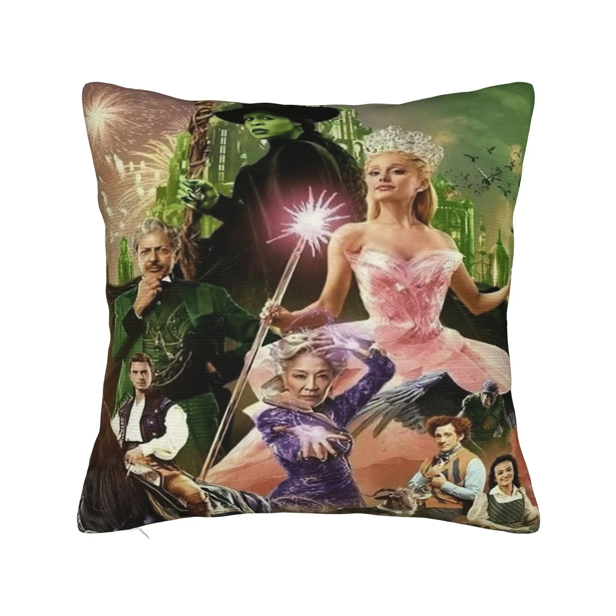 W-Wicked 2 Musical Movie Glinda Elphaba Pillow Case  Novelty Pillow Cover Design Pillowcases For Couch Sofa Bedroom