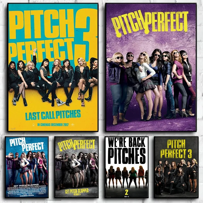 Pitch Perfect Movie Poster Music Comedy Film Modern Canvas Painting Wall Art Picture for Living Room Home Decoration Mural