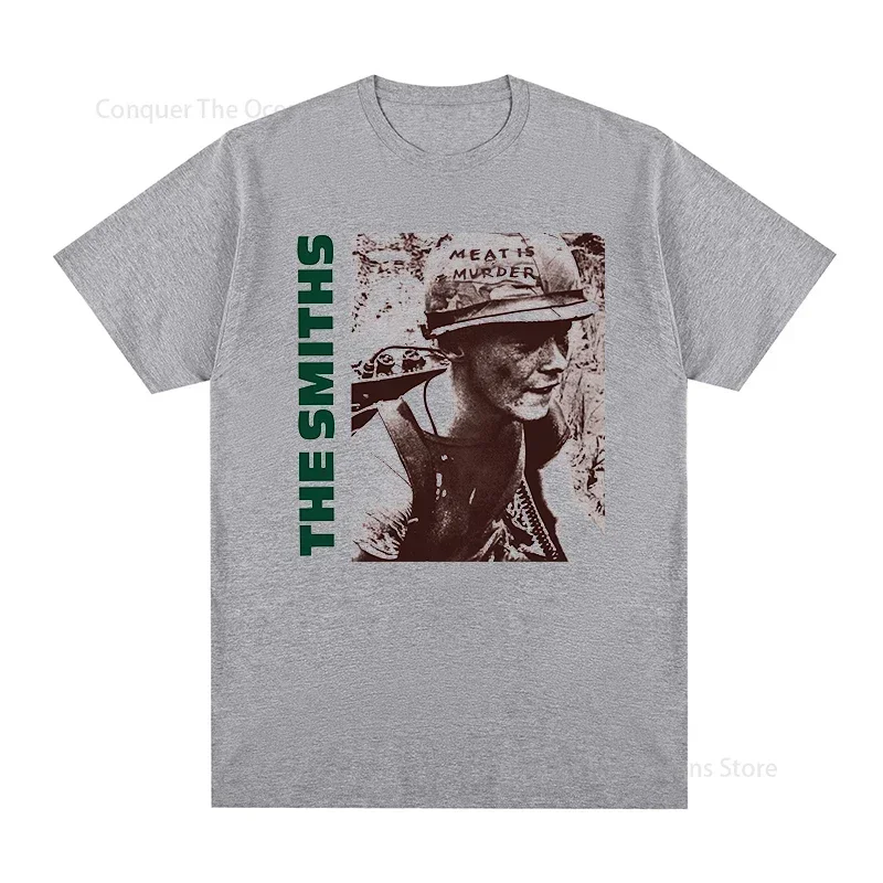 New The Smiths Meat Is Murder Morrissey Marr 1985 Punk Rock Band vintage Men's T-Shirt Cotton Casual Street Wear Womens Tops