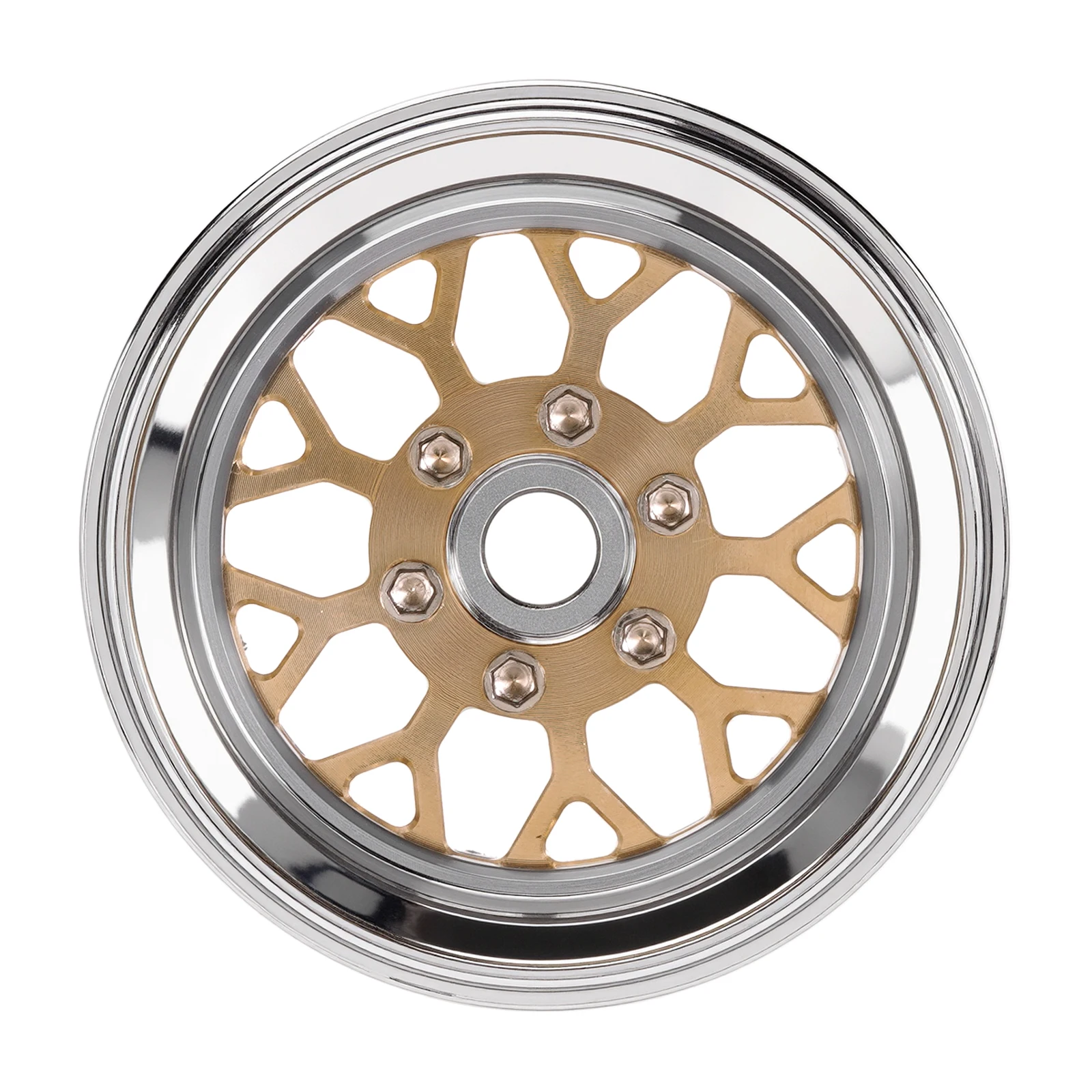 INJORA -9,65 mm versetztes 1,9" ModuWheel Beadlock-Räder aus Messing und Aluminium für 1/10 RC Crawler – Detail 7