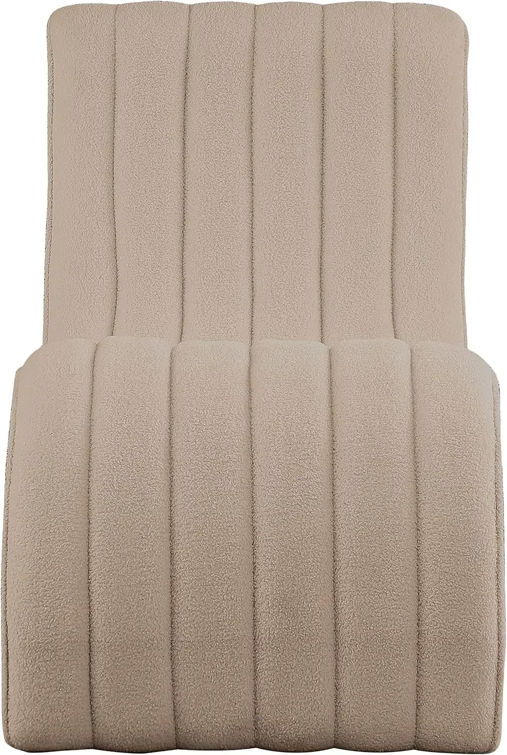 [أفضل بائع! ]156 مجموعة أوريان البيج الحديثة |   كرسي معاصر مع قماش تيدي بيج ناعم