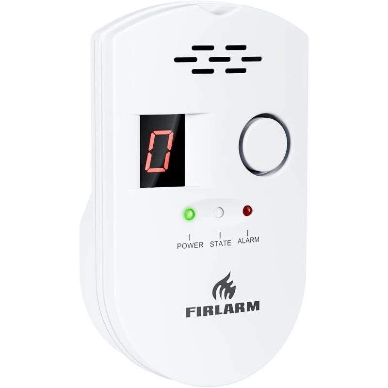 

Natural Gas Detector, Plug-in Gas Leak Detector for Home, Propane Leak Alarm for RV and Kitchen, with LED Digital Display
