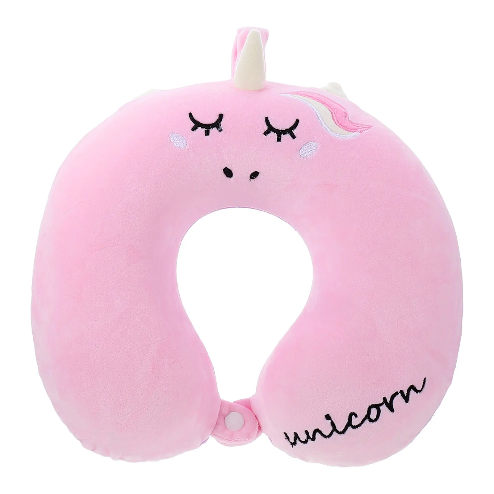 Unicorn U-Shaped Neck Pillow Flexible Support Neck Pain Relief Travel Office Car Sleep Portable Lightweight Comfortable Cervical