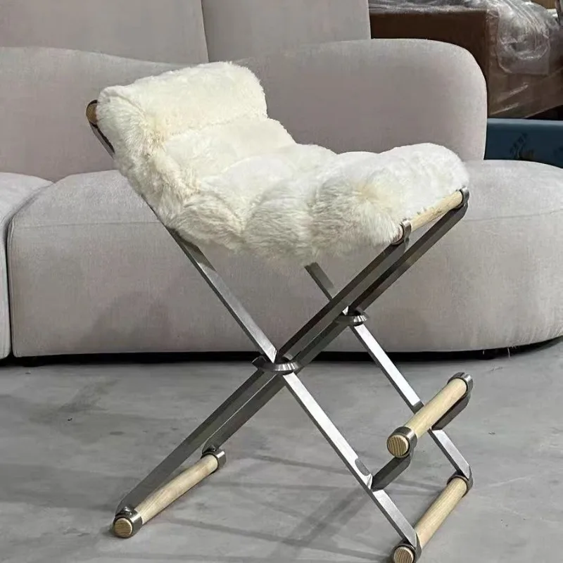 Minimalist Bar Chairs Nordic Morden Creative Bar Counter Stool Steel Luxury Chair with Backrest Home High Kitchen Island Stools