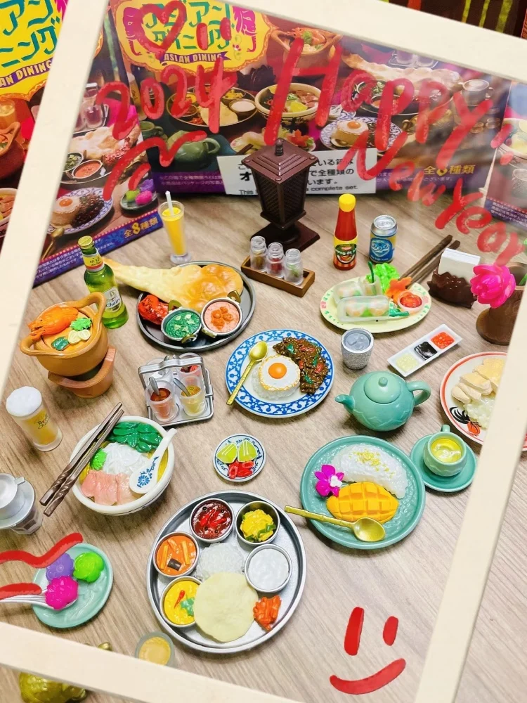 ฟิกเกอร์ Re-Ment ชุดอาหารเอเชีย กล่องสุ่มขนาดเล็ก ฉากจิ๋ว ของเล่นขนม ของสะสม ของขวัญสำหรับเด็ก