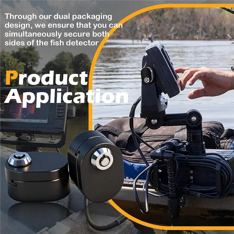 -[cilae-17R] Fish Finder Lock For Garmin, Lowrance & Humminbird Units Fishing Graph Security Hardware For Gimbal Mount