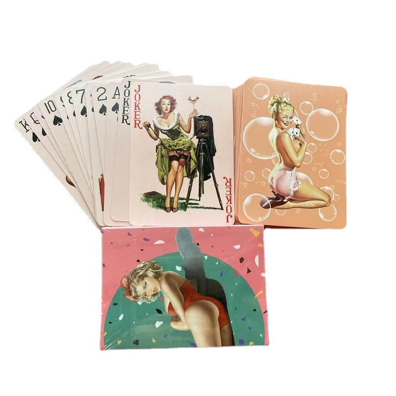 Paper Sexy Lady Poker Cards for adults women naked Game Playing Cards Deck Vintage collection poker set Couple Gift sex card