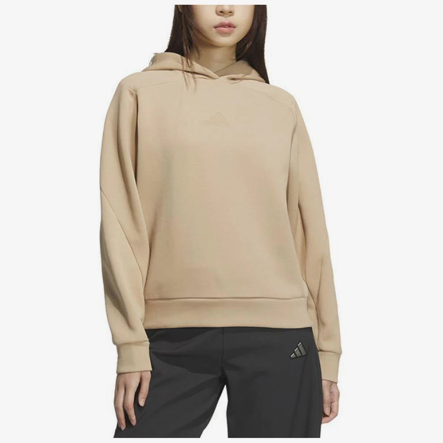 Adidas Authentic Spring Autumn Women's Hooded Loose Pullover Knitted Hoodie JM8794