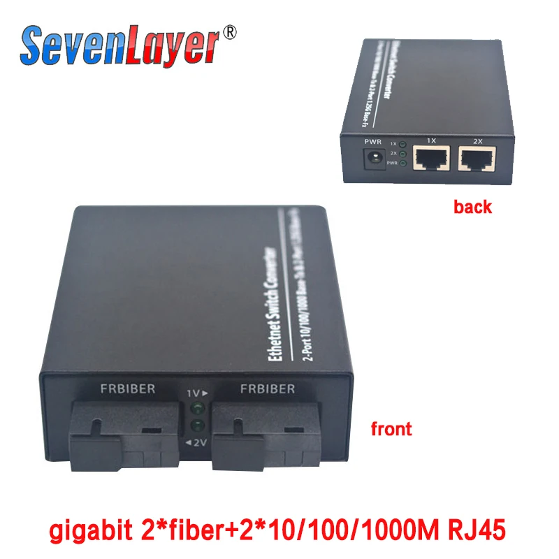 1000m 2 สายไฟเบอร์ออปติก ตัวแปลงสัญญาณอีเทอร์เน็ต รองรับ Gigabit ใช้งานจริงในระบบเครือข่ายระยะไกลได้ดีที่สุด