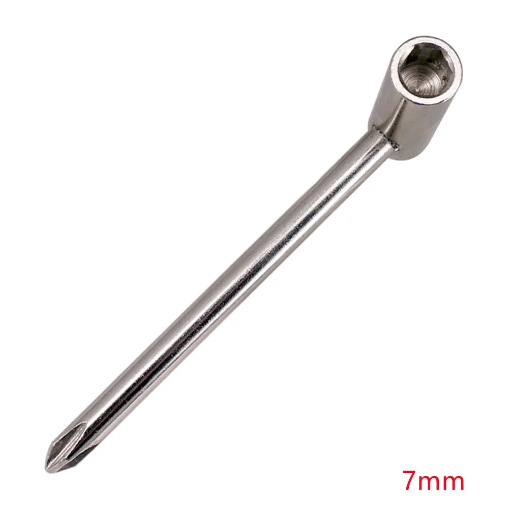 Hot Sale Newest Reliable Tools Truss Rod Wrench Guitars Silver 8mm Box Spanner Electric Guitars Portable Truss Rod 6.35mm