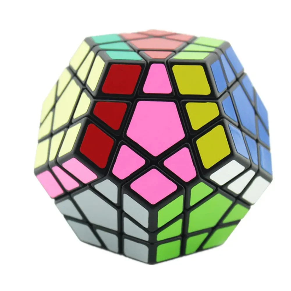 Shengshou 3x3 Magic Cube Megaminx Professional Speed Magic Cube Puzzle Toys for Children Professional Dodecahedron Cube Black