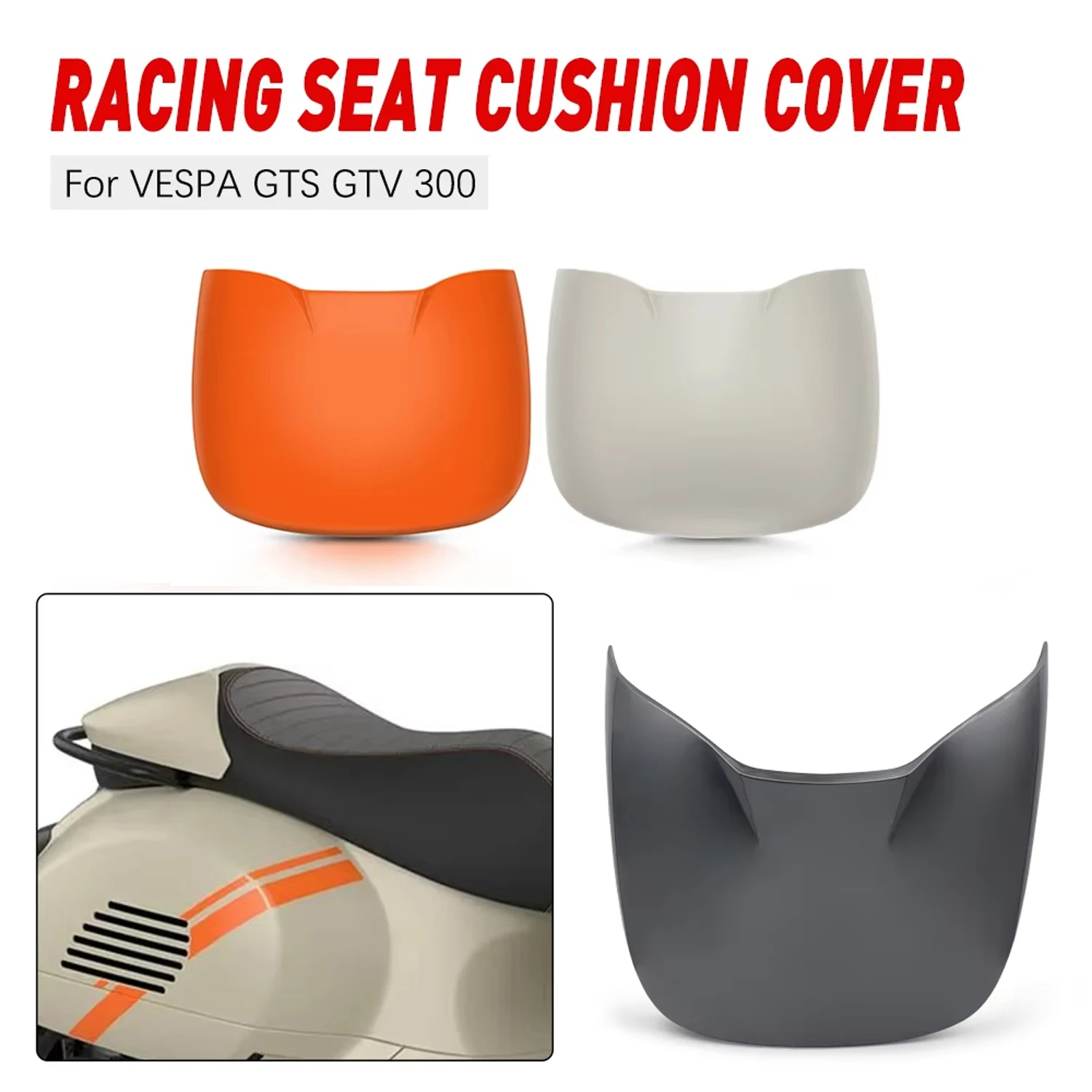 

Motorcycle Rear Pillion Seat Cushion Pressure Relief Comfortable Passenger Pad Replacement For VESPA GTS GTV 300