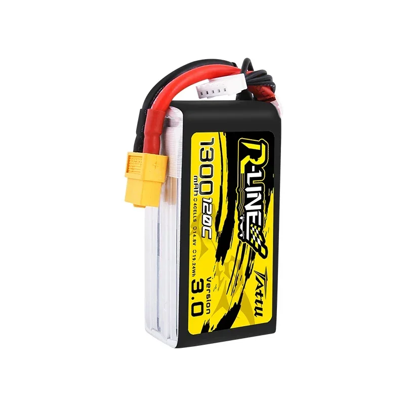 Tattu R-line Rline V3 3.0 120C 1050/1300/1550/1800/2000mAh 4S 5S 6S Lipo Battery Strap XT60 Plug FPV Racing Drone RC Quadcopter