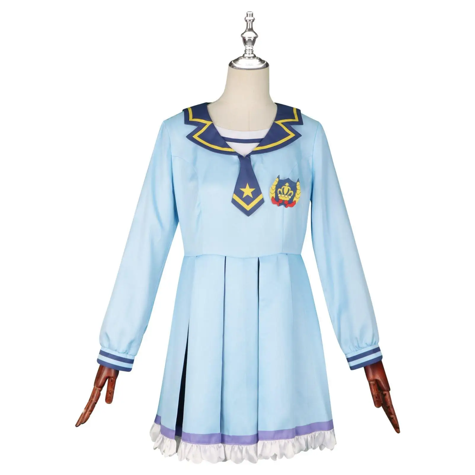 Idol activity Nijino Yume cos blue school uniform role-playing anime long dress campus wind clothing girl