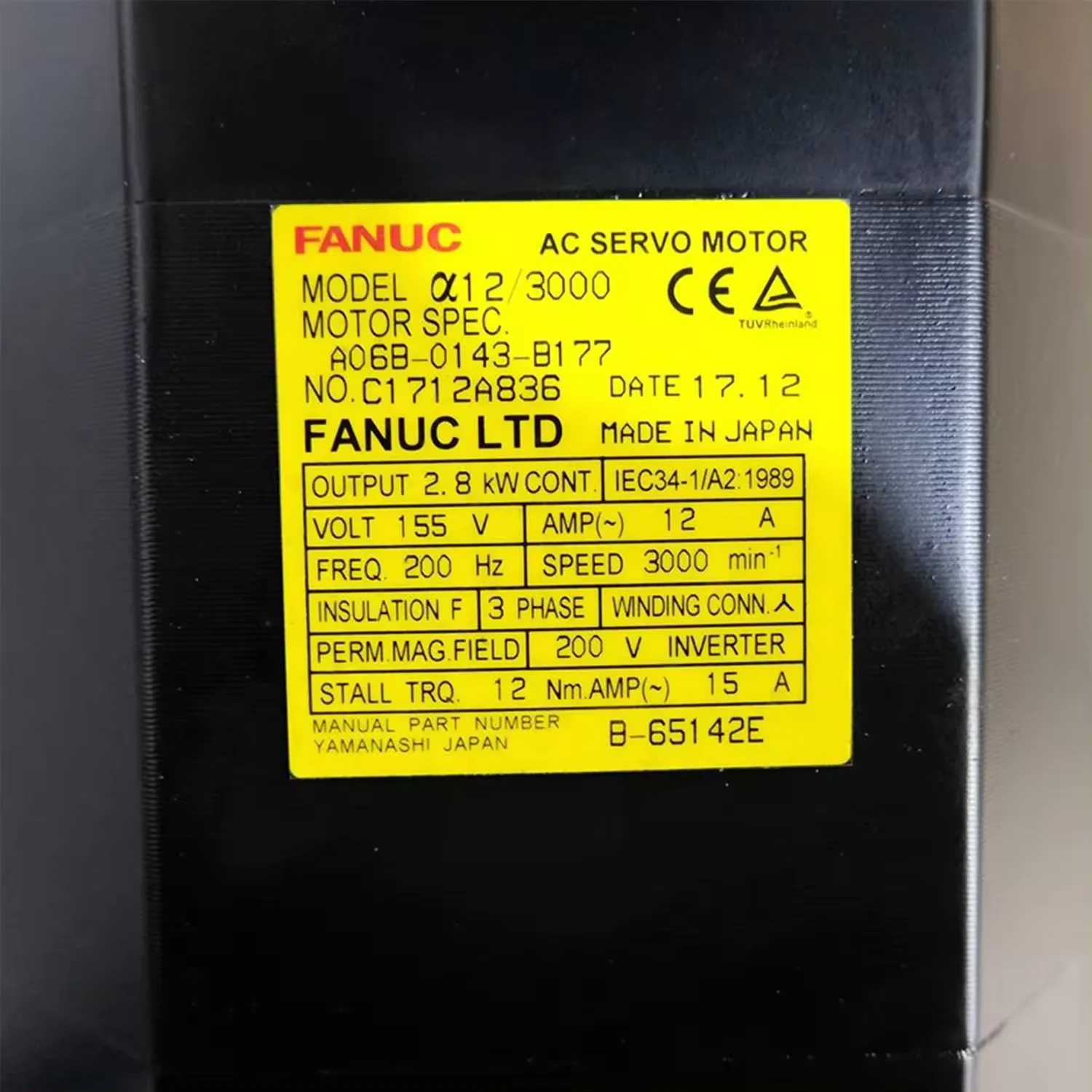 

Fanuc Servo Motor A06B-0143-B177 Fanuc CNC Control Tested Ok A06B 0143 B177