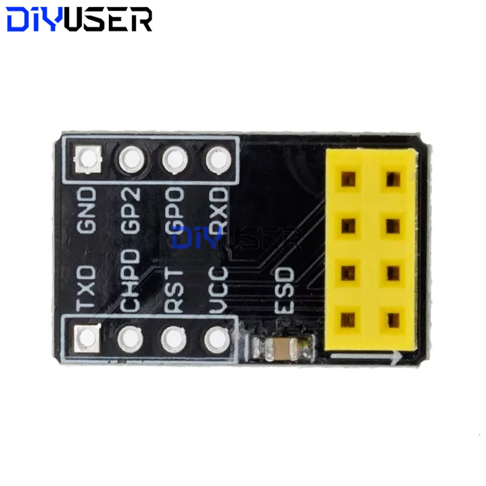 2025 Newest ESP-01S ESP8266 Serial WiFi Module, Breadboard Adapter UART Transceiver Breakout with USB to ESP-01S Adapter Cable