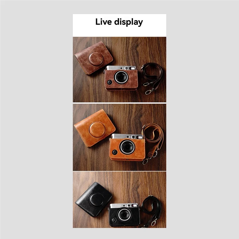 

B86B-PU кожаная сумка для камеры Fujifilm Instax Mini EVO защитный чехол с плечевым ремнем для хранения аксессуаров для камеры B