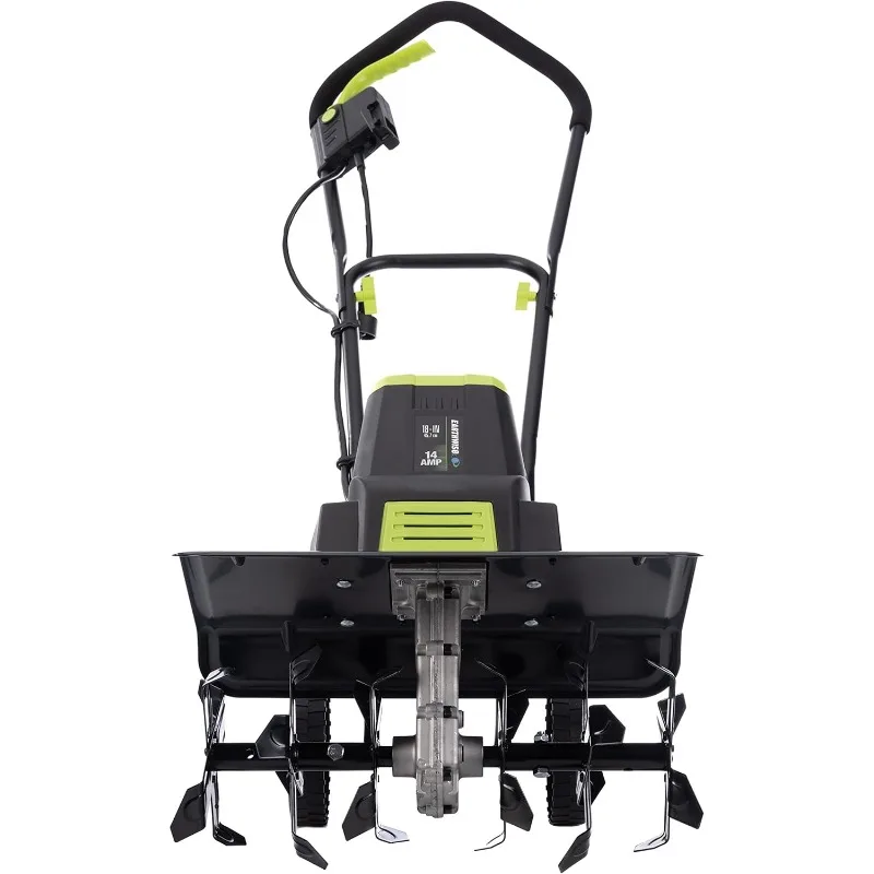 Ferramentas elétricas Earthwise da ALM TC70018EW Cultivador elétrico de leme de jardim de 14 amperios e 18 polegadas, dentes fixos, preto