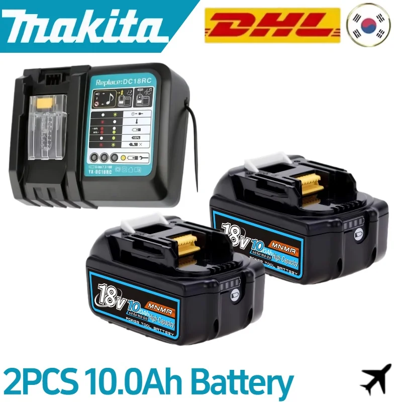 

New 18V 10Ah tool battery rechargeable battery replacing Makita 18V BL1860B BL1850B LXT400 portable power tool for DTW700 DDF487