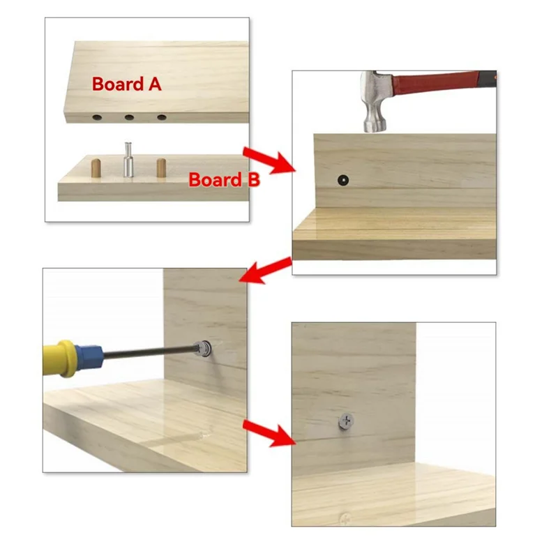 WCS-Locator Puncher Tools Wood Doweling Jigs Adjustable Eccentric Wheel Woodworking Wooden Panel Splicing