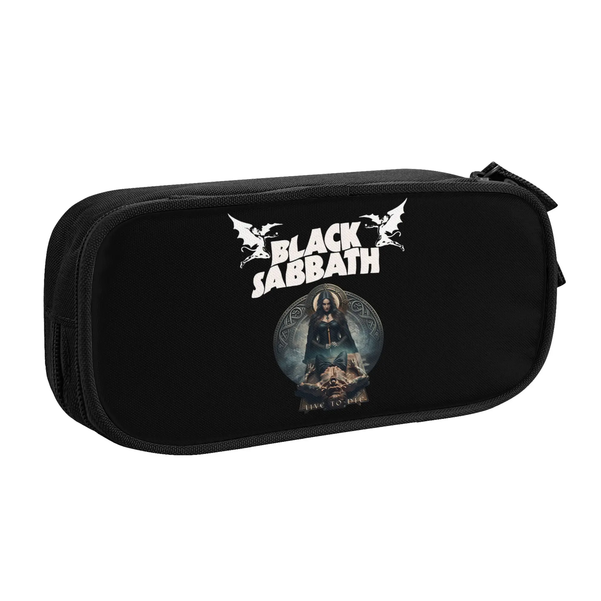 English Heavy Metal Band Black Sabbath  Cute Pencil Case Boy Girl Large Capacity  Pencil Pouch School Supplies
