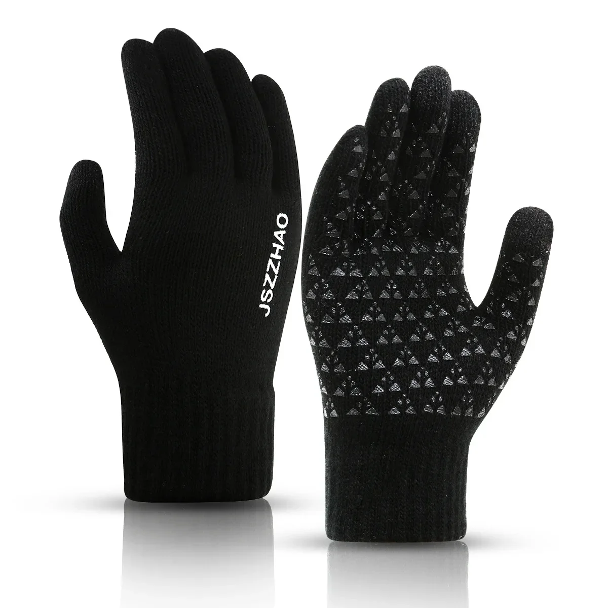 Outdoor Autumn and Winter Warm Gloves Fleece Running Gloves Men's and Women's Windproof Touch Screen Fitness Sports Photography