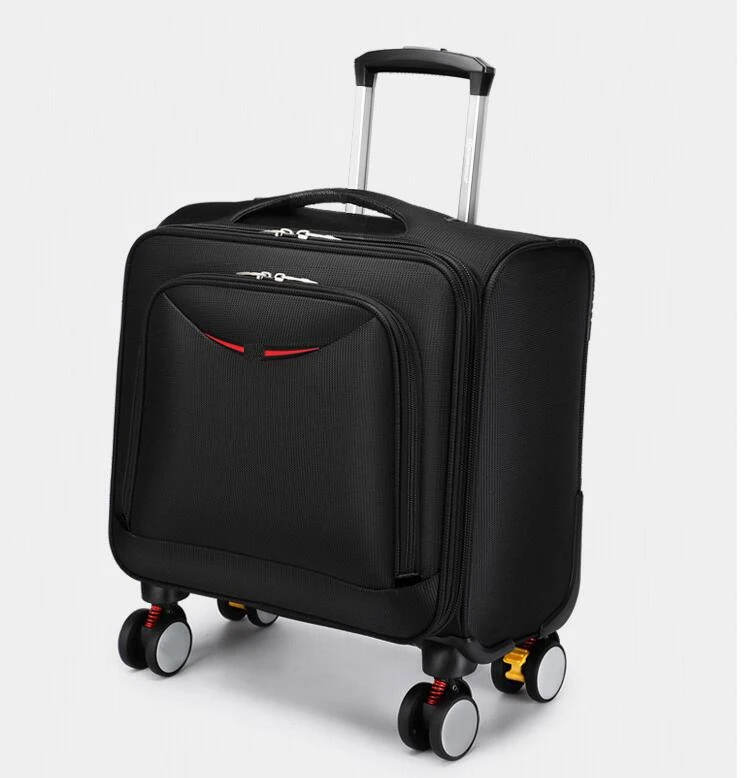 18 Inch Oxford Softside Spinner Luggage Suitcase Men Rolling luggage bag wheels Men business travel Trolley Bag luggage suitcase