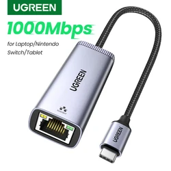UGREEN USB Ethernet Adapter USB3.0 1000Mbps USB-C RJ45 for PC Macbook Laptop Nintendo Switch Smartphone Linux USB-A Network Card