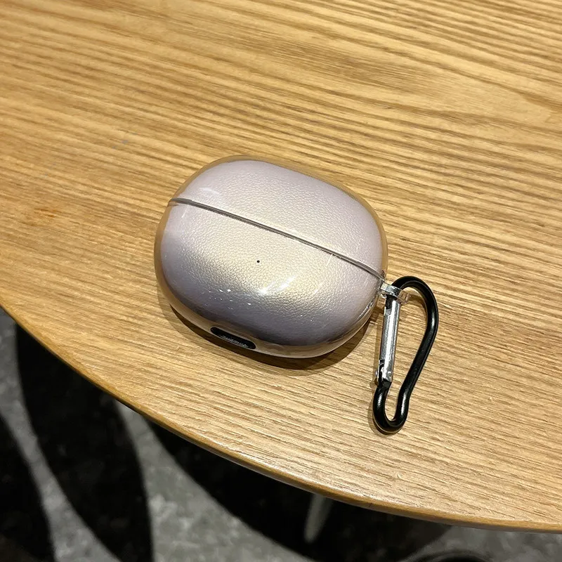 Przezroczyste etui na słuchawki HONOR CHOICE Earbuds Clip 2 Pro (2026) Odporne na wstrząsy, gradientowe czarne, miękkie etui ochronne z TPU z karabińczykiem. — zdjęcie produktu 6