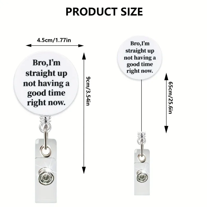1Pc Bow Pattern Acrylic Mirror Badge Reel 360 Rotation Retractable ID Card Holder for Students Office