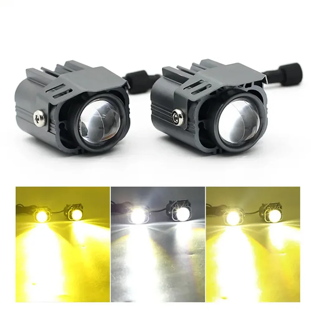 6 3300 Chips Motorcycle Led Spotlights Electric Car Modified Hi Lo Bi Led Lens Car LED Headlights Lights 12V 18W 3000K 6000K