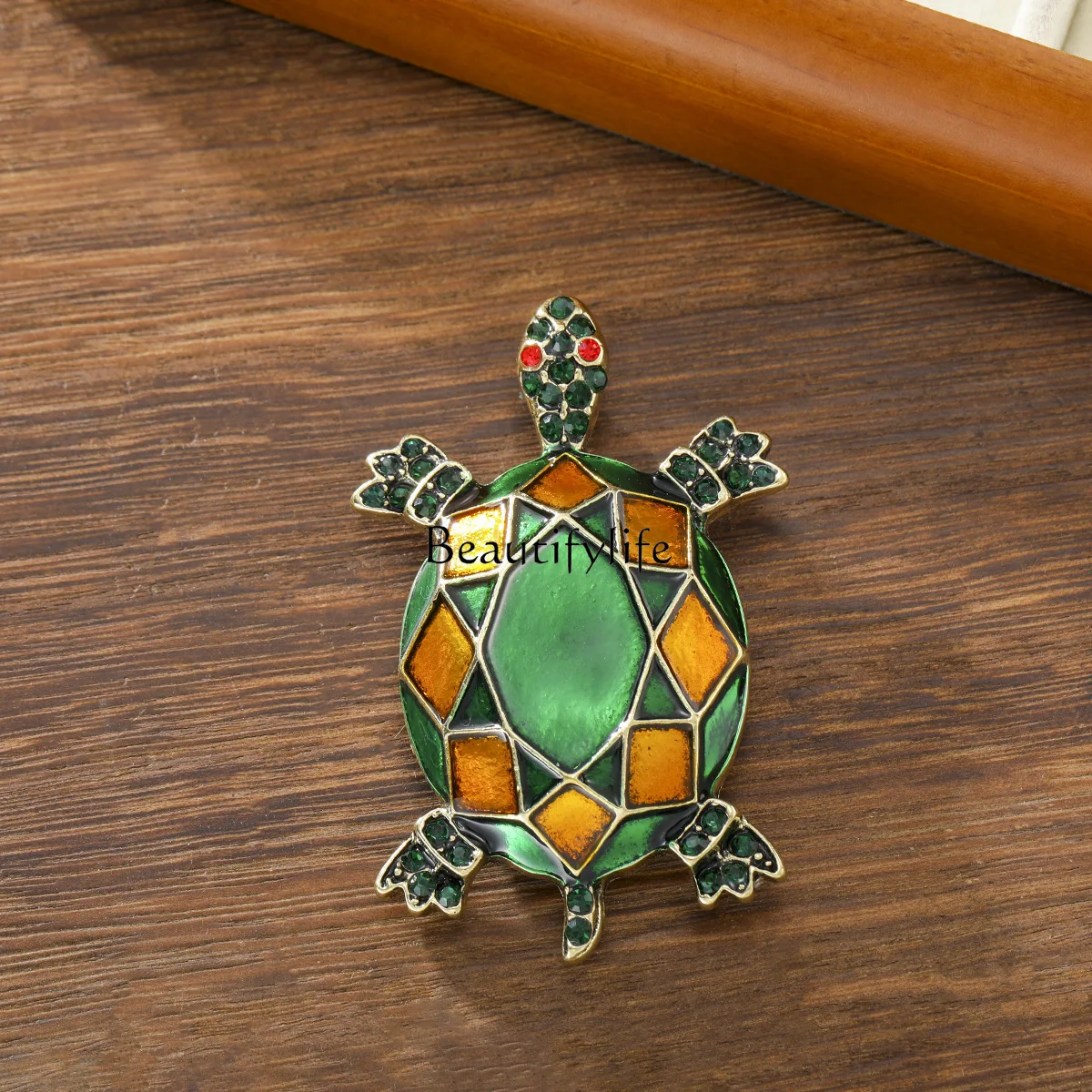 Medieval enamel turtle shape brooch retro fashion personalized coat coat corsage accessories