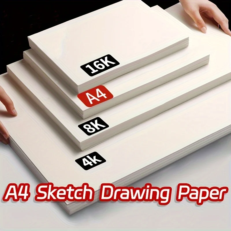 

Профессиональная бумага для эскизов формата А4, 100/200 листов пустой бумаг для рисования, письма, акварели, акрила, маркеров для художников и взрослых