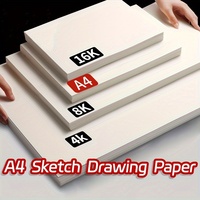 A4 Professional Sketch Paper,100/200 Sheets Blank Papers for Sketching,Writing,Watercolor,Acrylic,Markers for Artist & Adults