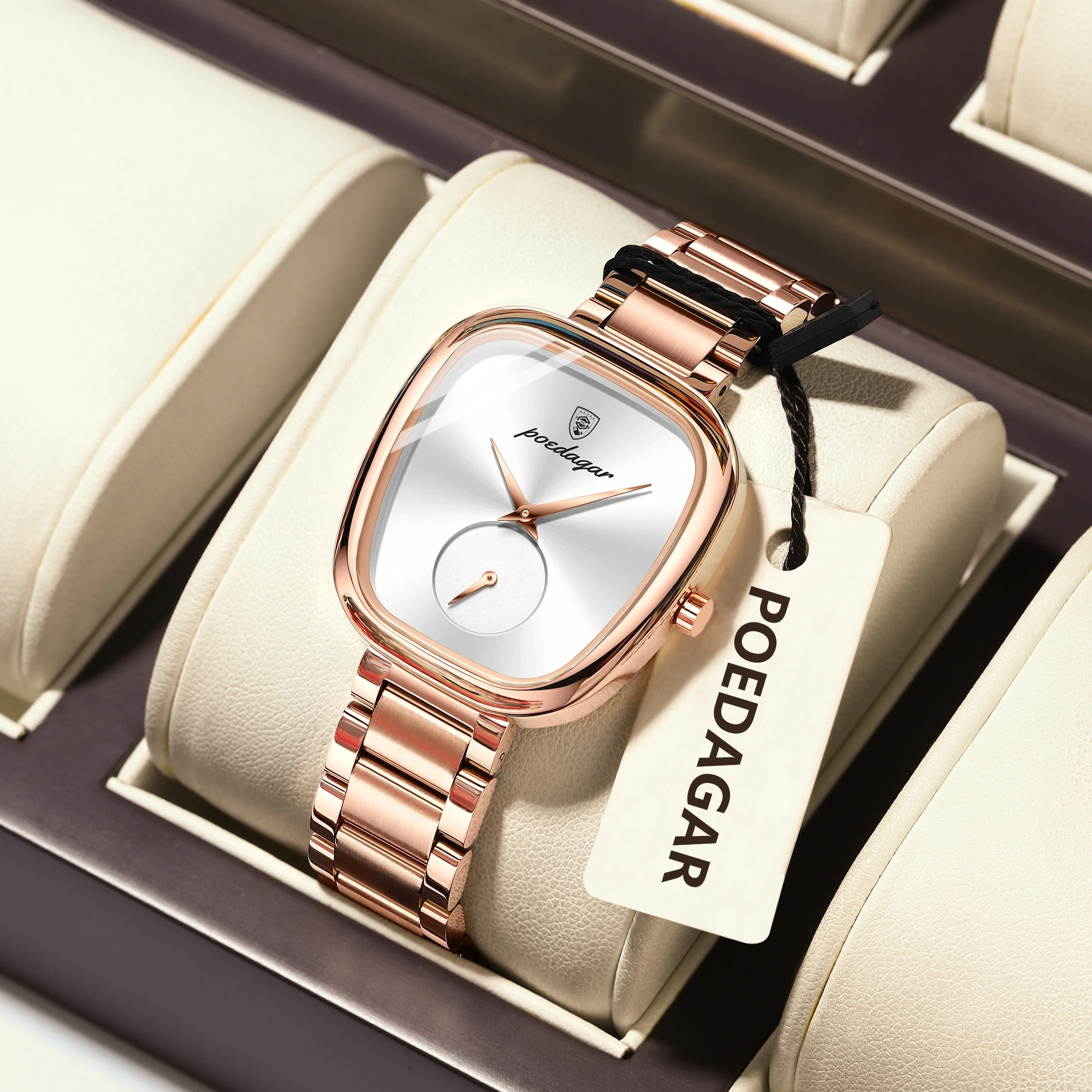 POEDAGAR Luxury Elegant Watch For Woman Waterproof Stainless Steel Women's Quartz Watches High Quality Stylish Ladies Wristwatch